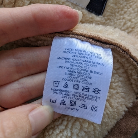 LAND'S END kids baby faux sherpa jacket coat hood - Picture 7 of 10